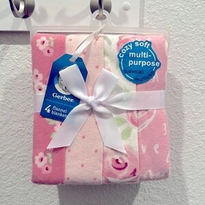 Gerber Flannel Blankets 4-pack